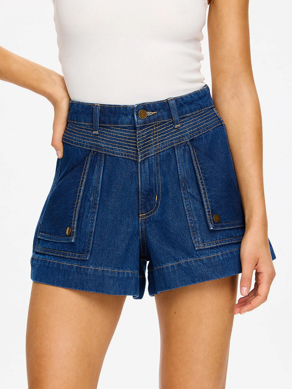 KIVARI | Celene Denim Short - Indigo
