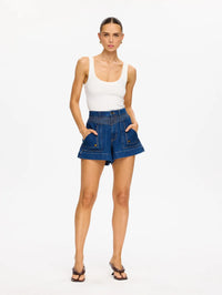 KIVARI | Celene Denim Short - Indigo