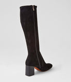 MOLLINI | Sari Black Stretch Microsuede Knee High Boots