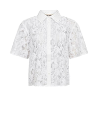 MOS MOSH | LIA RIVER SS LACE SHIRT - WHITE 177140