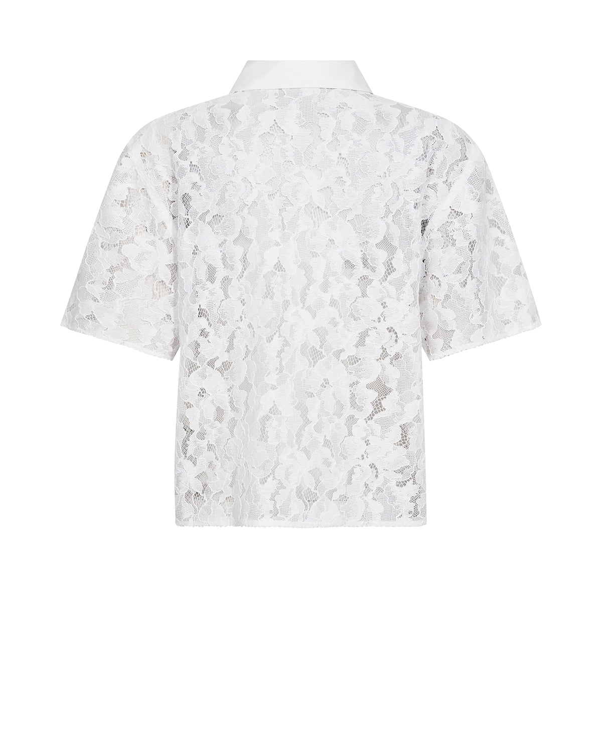 MOS MOSH | LIA RIVER SS LACE SHIRT - WHITE 177140