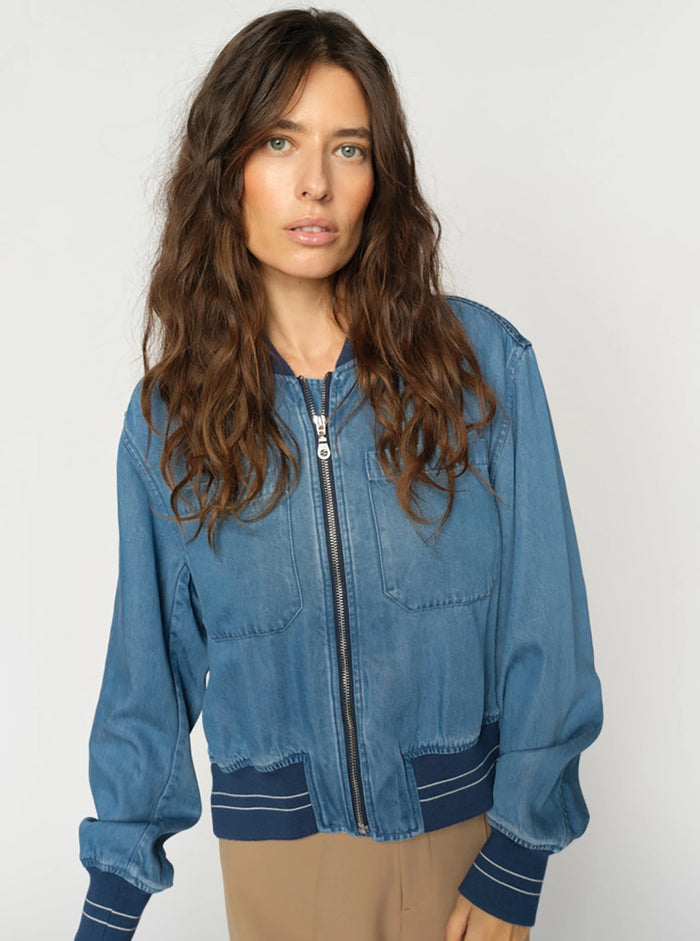 MOS MOSH | CATE ONYX JACKET - LT BLUE DNM 176620