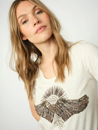 Mos Mosh | Nadine O-SS Deco Tee - Ecru 171110