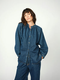 MOS MOSH | BELLO DENIM SHIRT - DARK BLUE 172560