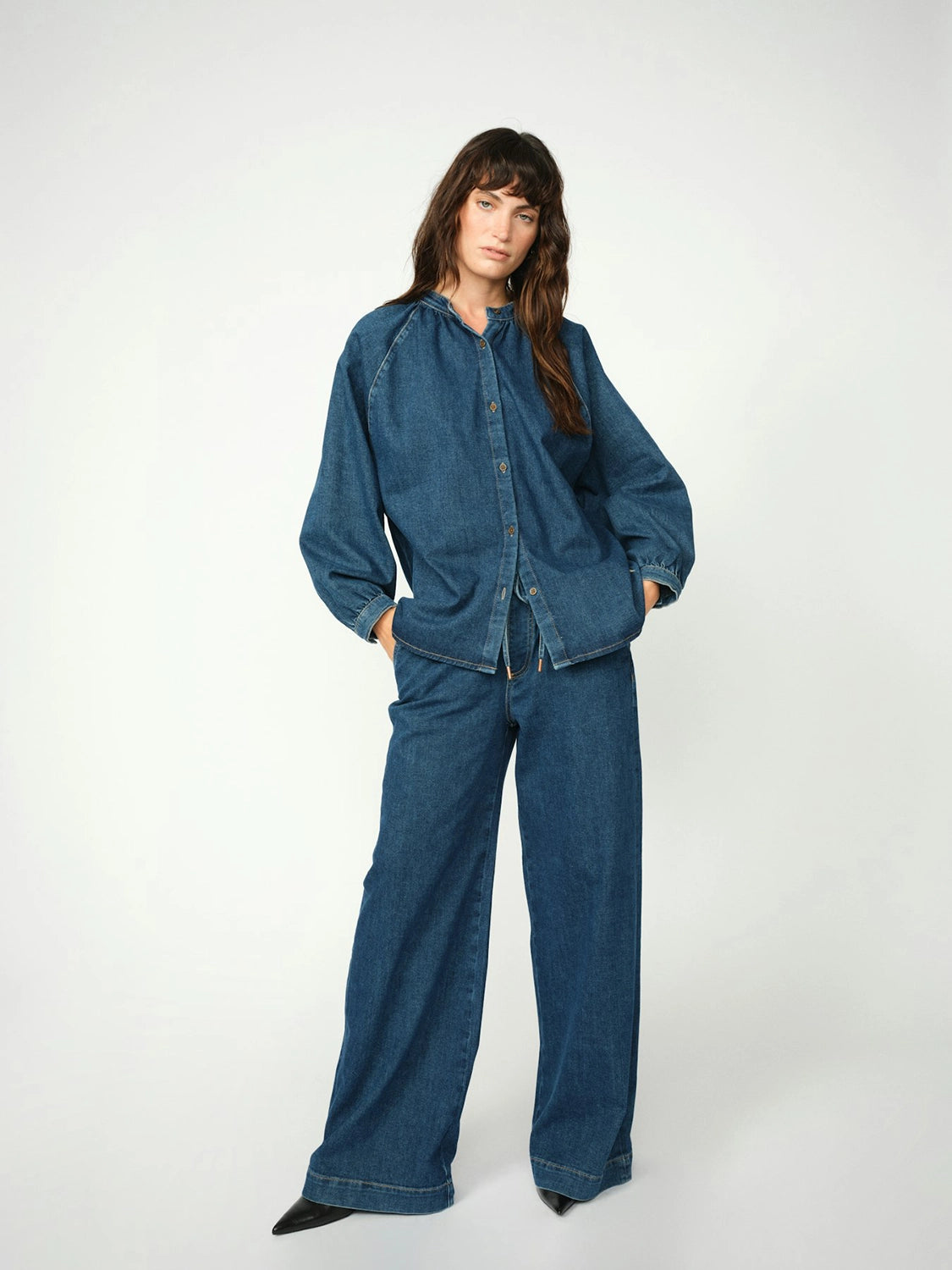 MOS MOSH | BELLO DENIM SHIRT - DARK BLUE 172560