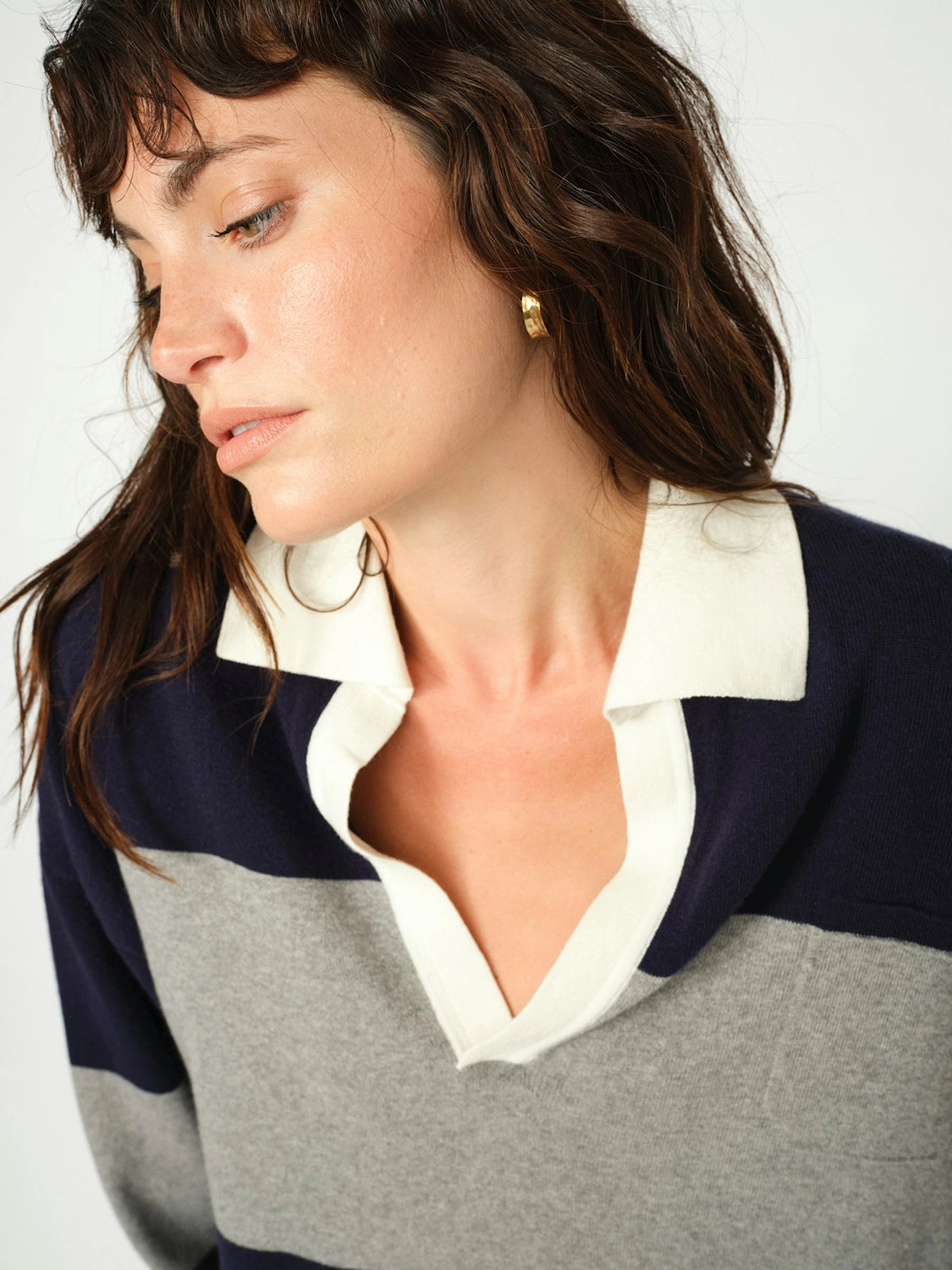 MOS MOSH | WYLIE TANI BOLD STRIPE KNIT - MARITIME BLUE 173190