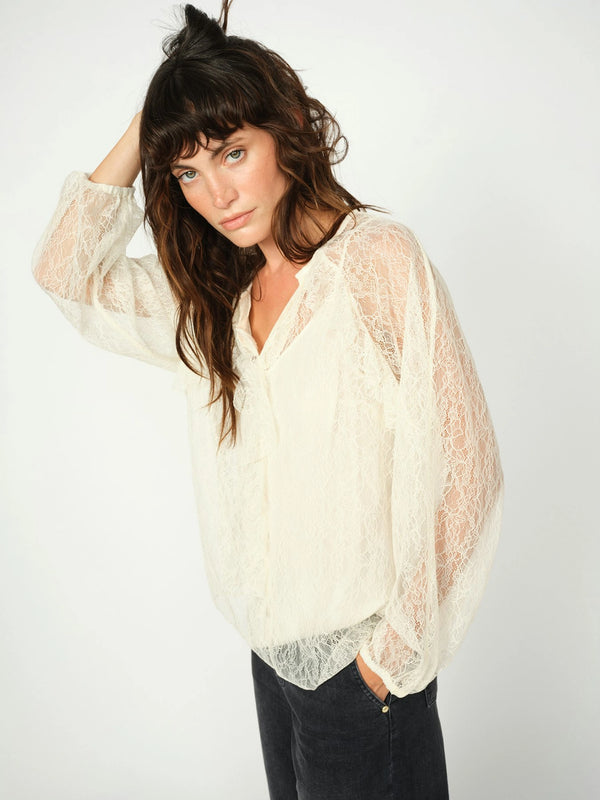 MOS MOSH | EIKA LACE BLOUSE - ECRU 173460