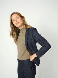 Mos Mosh | Relena Turtleneck SS Knit - Falcon 173100