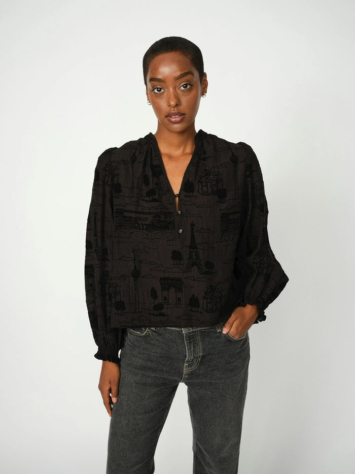 MOS MOSH | TAZZIN TALE LIGHT BLOUSE - BLACK 173900