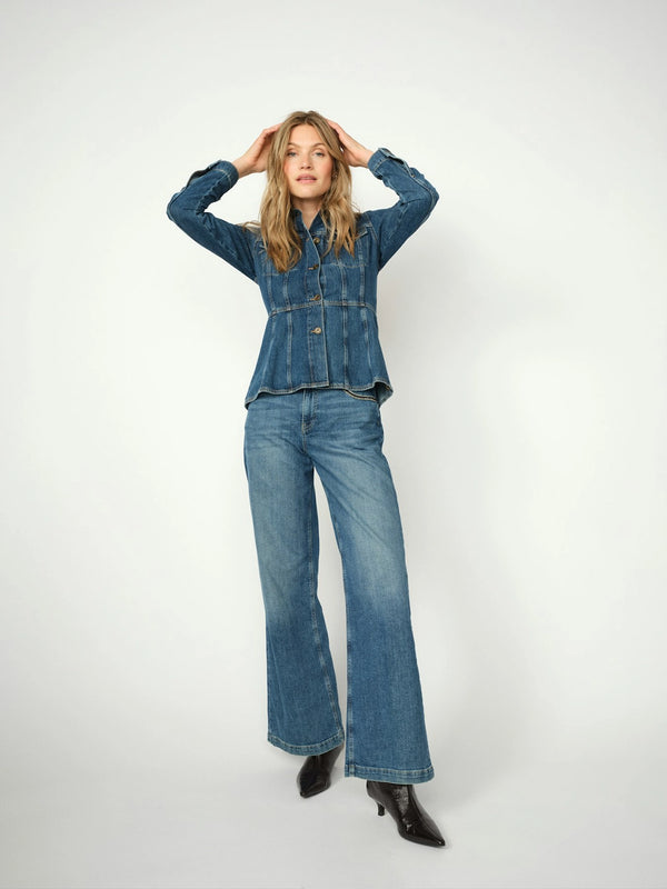 MOS MOSH | DARA DECO JEANS - MID BLUE 172470