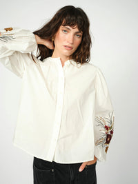 Mos Mosh | Mysa Popli Shirt - Ecru 173700