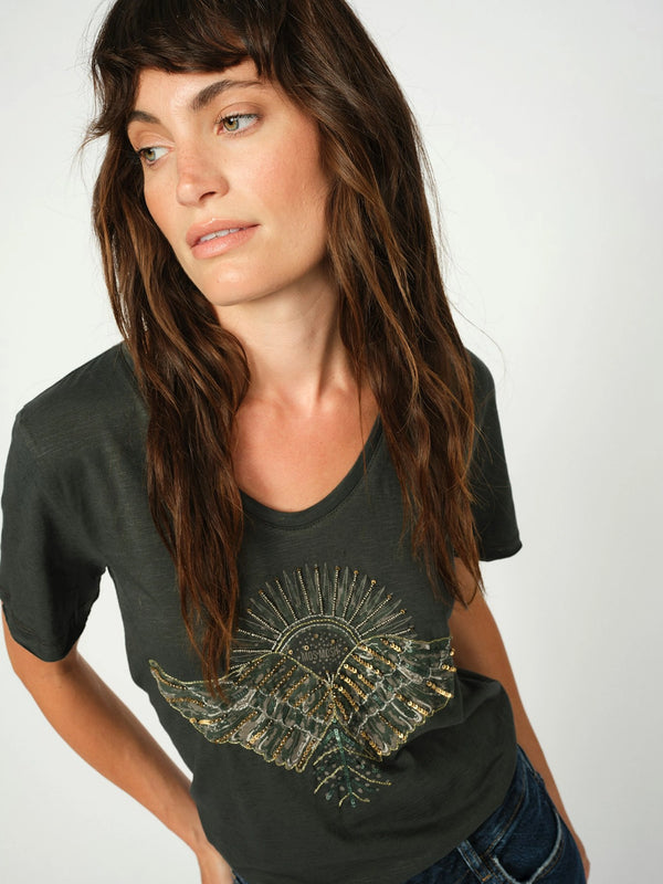 Mos Mosh | Nadine O-SS Deco Tee - Urban Chic 171110