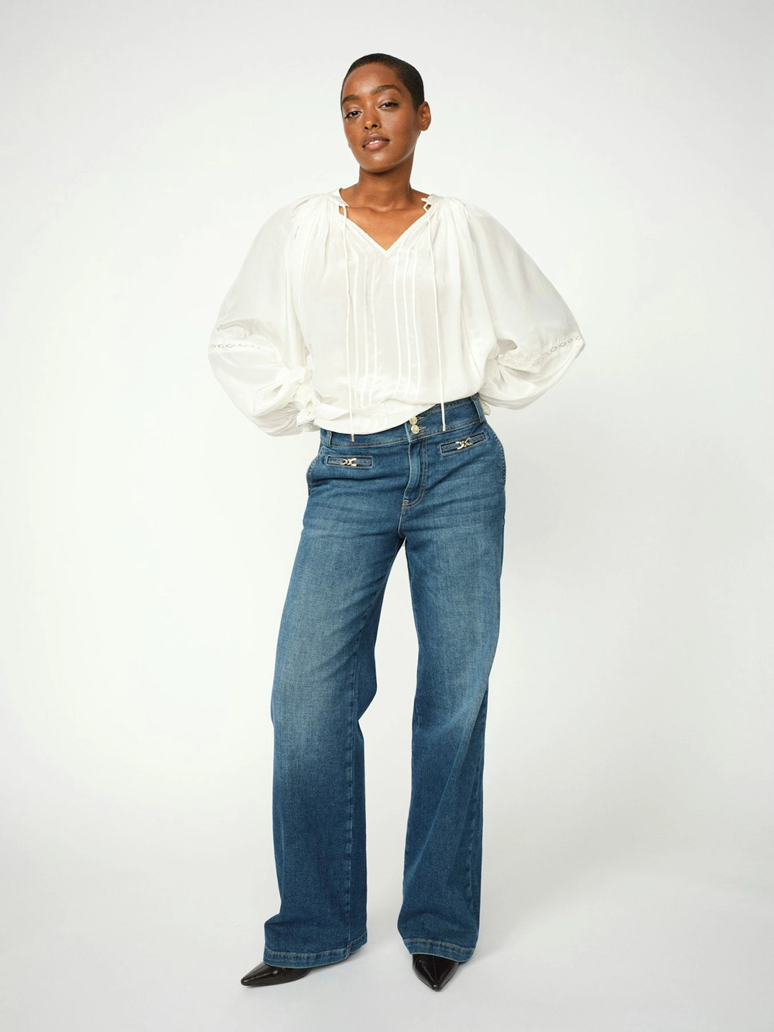 MOS MOSH | VUELLA  LS BLOUSE - ECRU 173760