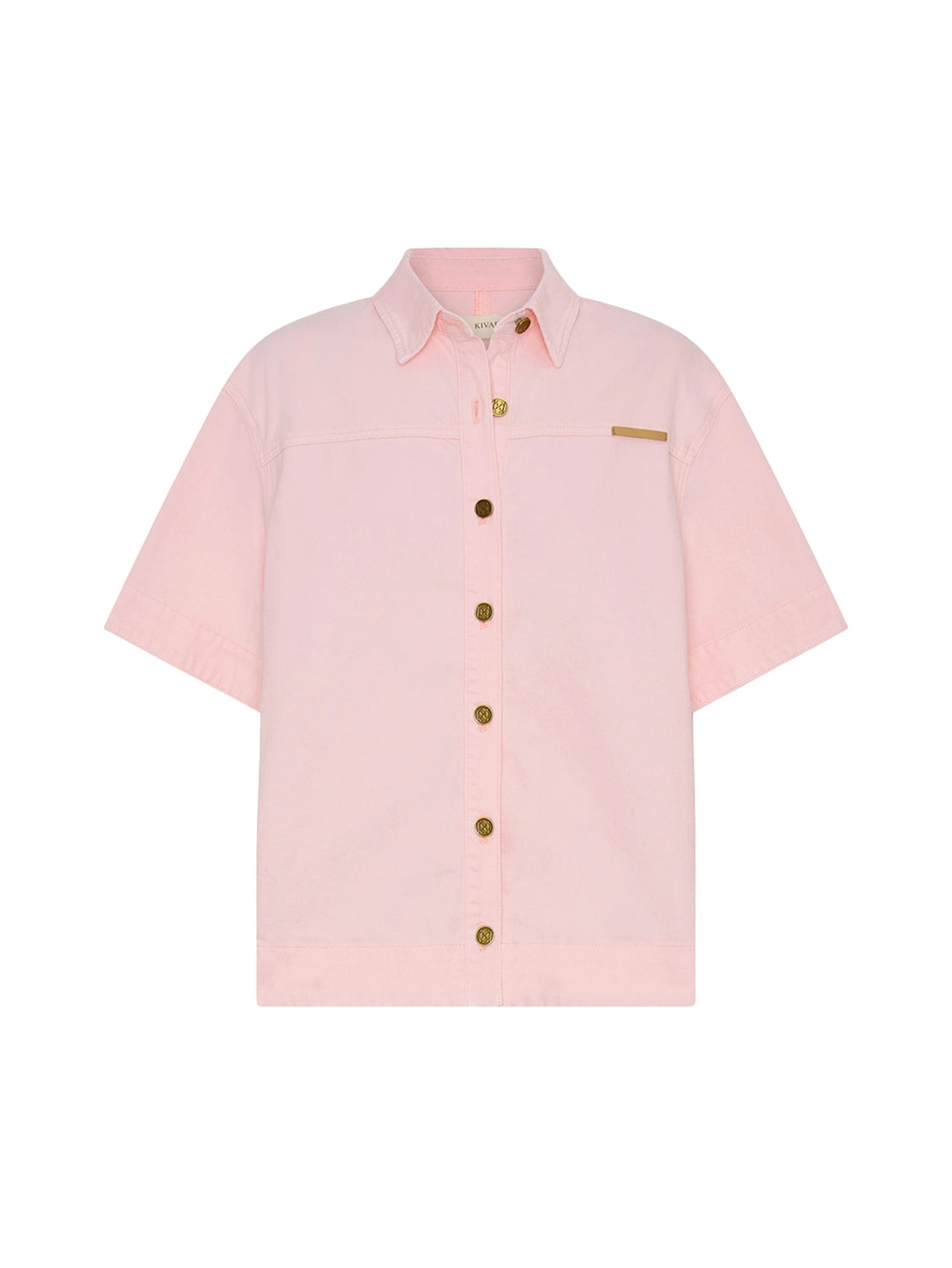 KIVARI | Marla Denim Shirt - Soft Pink