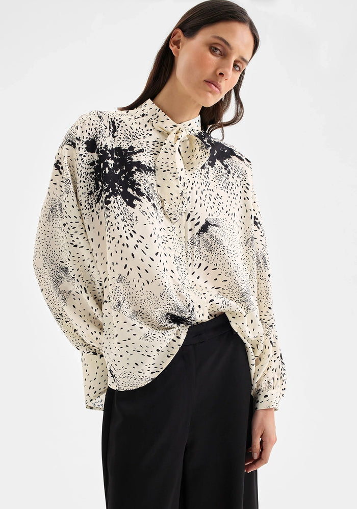 Morrison | Florian Swing Shirt - Ecru Print