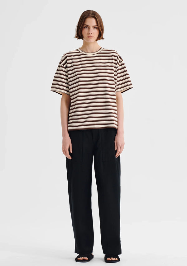 Morrison | Jericho Stripe Tee - Espresso