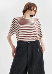 Morrison | Jericho Stripe Tee - Espresso