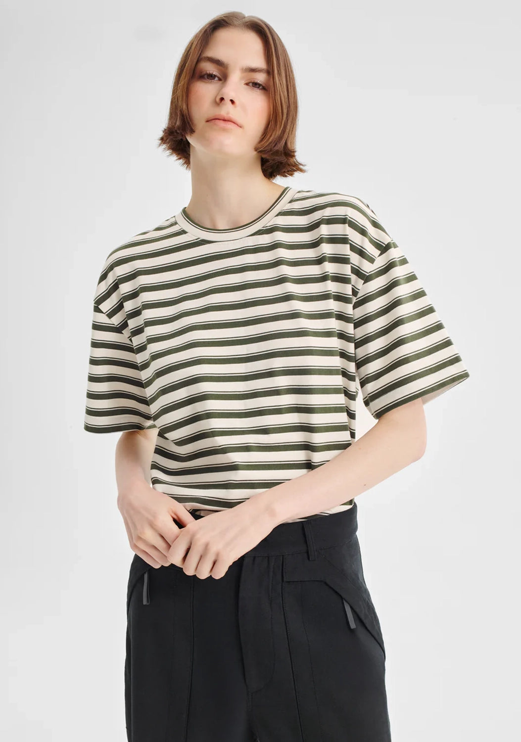 Morrison | Jericho Stripe Tee - Olive