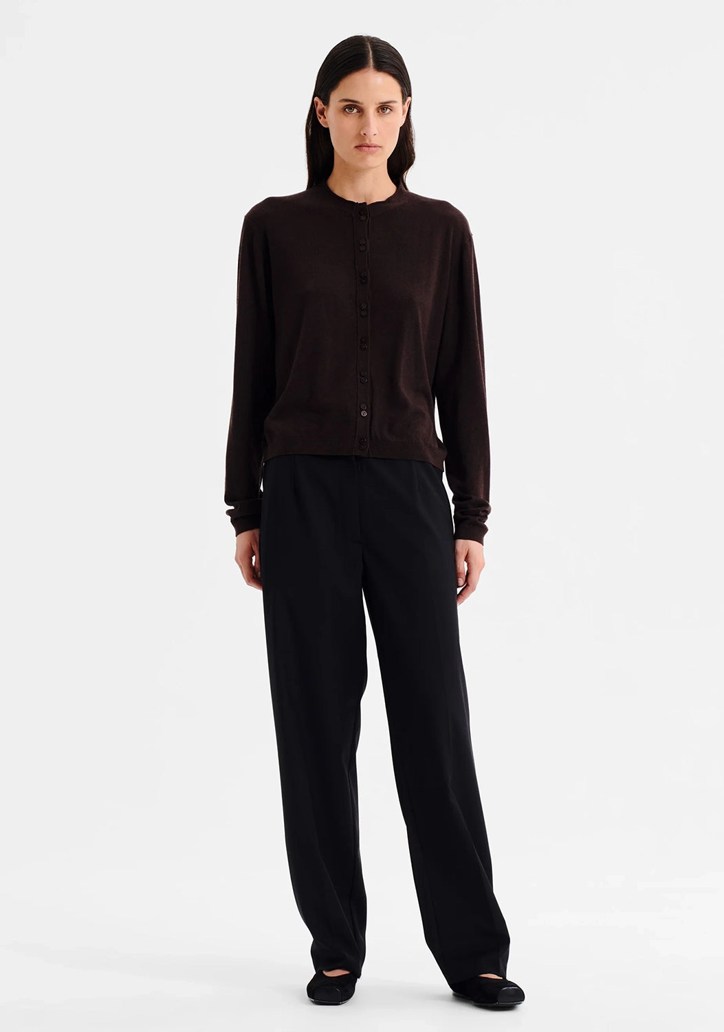 Morrison | Margo Knit Cardigan - Espresso