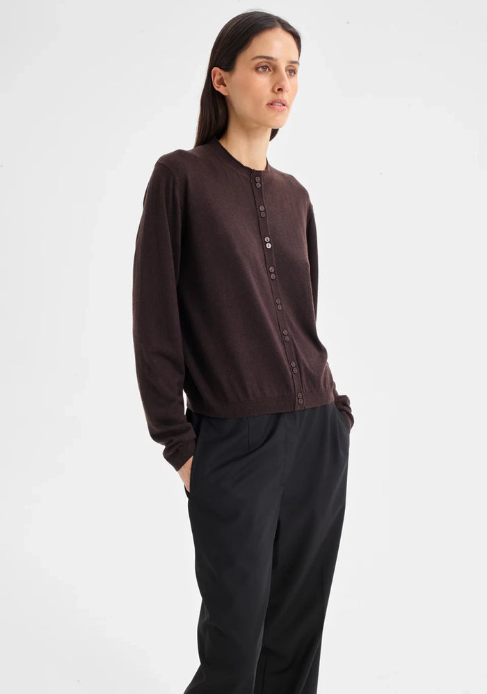 Morrison | Margo Knit Cardigan - Espresso