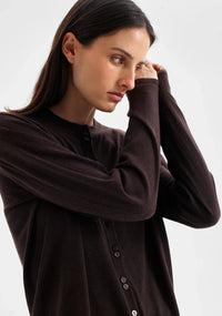 Morrison | Margo Knit Cardigan - Espresso