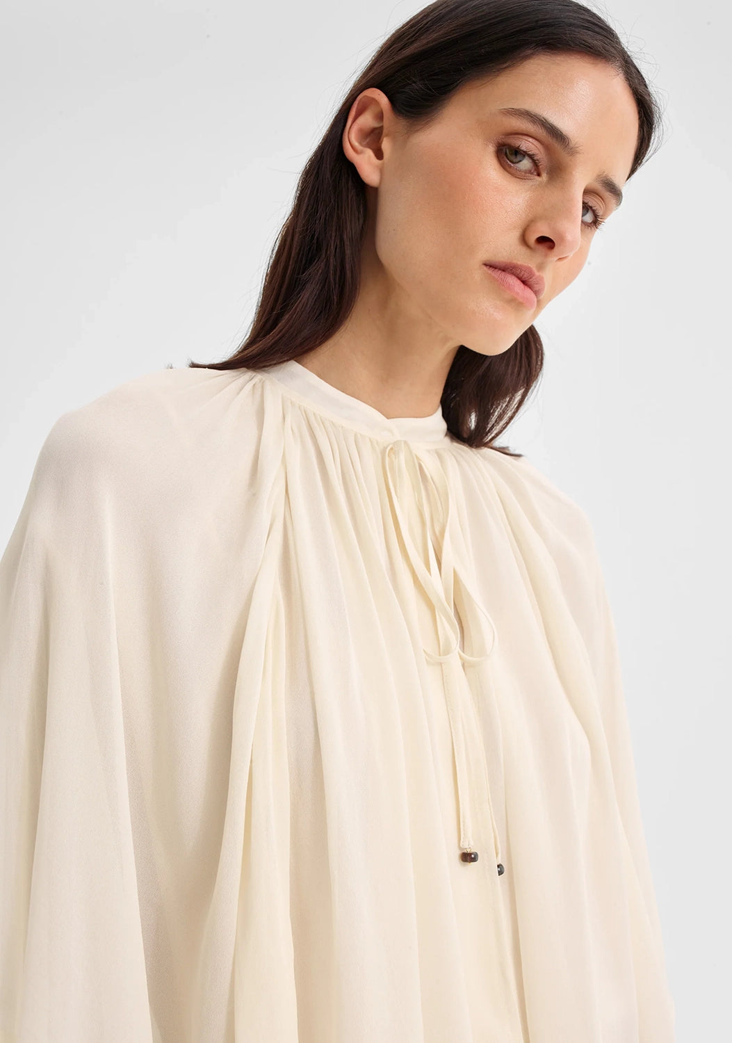 Morrison | Miranda Cape Shirt - Ecru