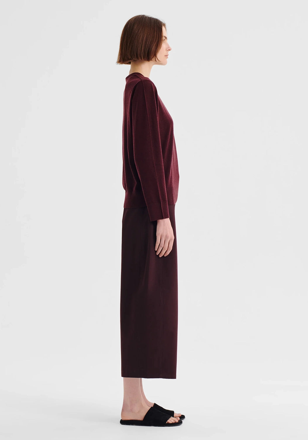 Morrison | Oxford Merino Knit Pullover - Pinot