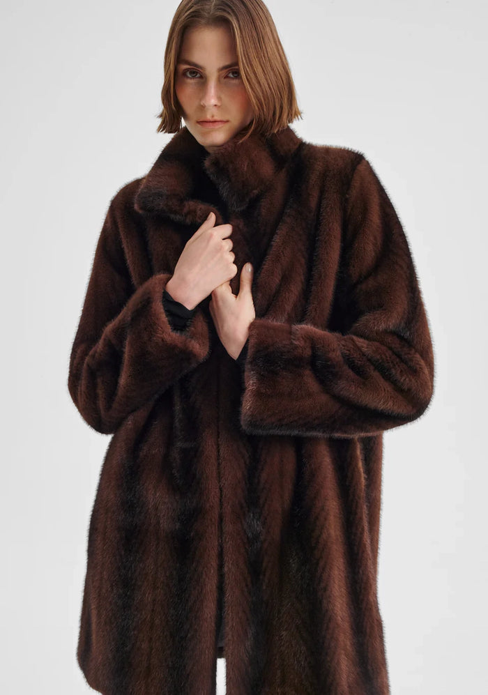 Morrison | Stevie Fur Coat - Espresso