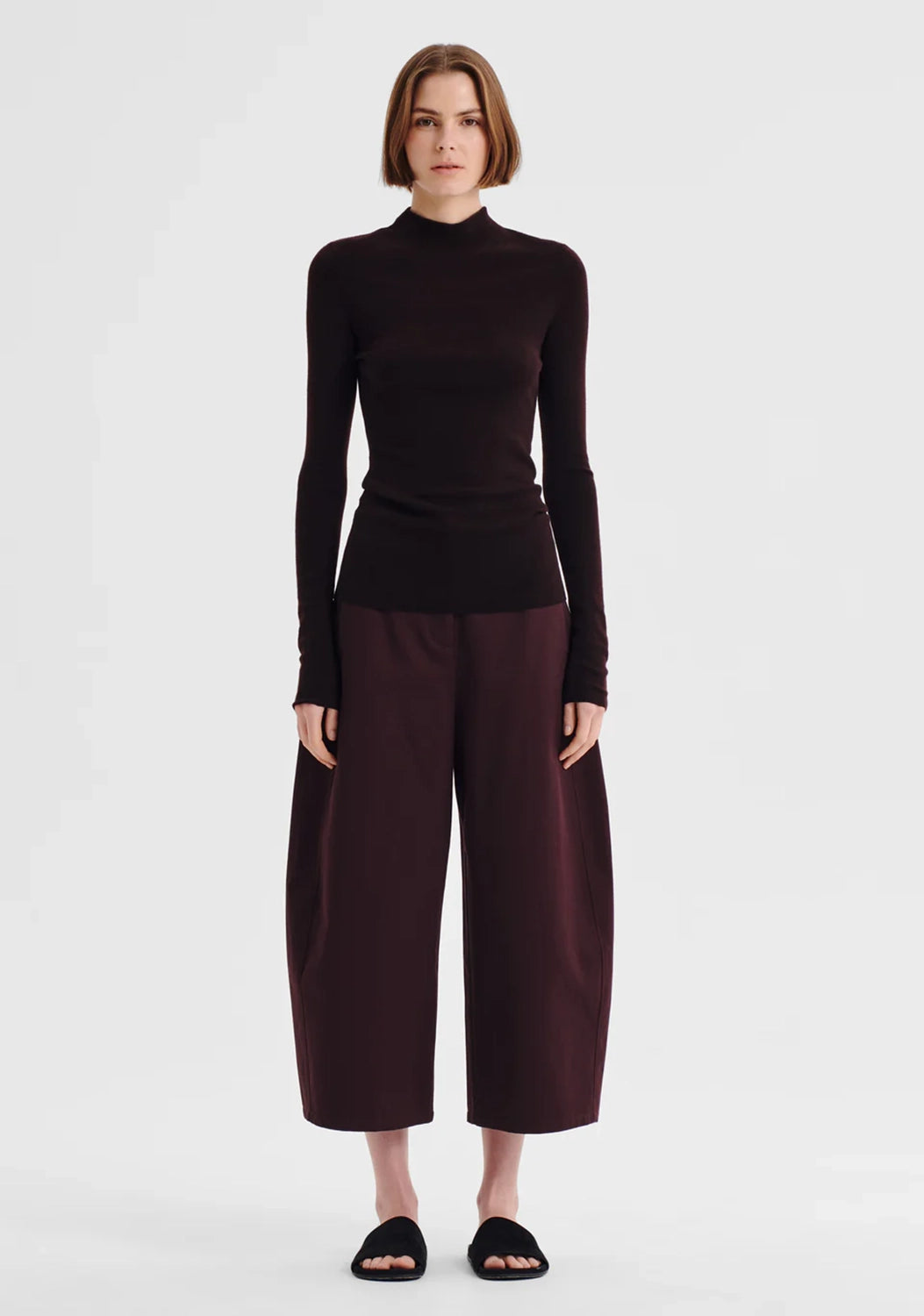 Morrison | Talia L/S Merino Knit Top - Espresso