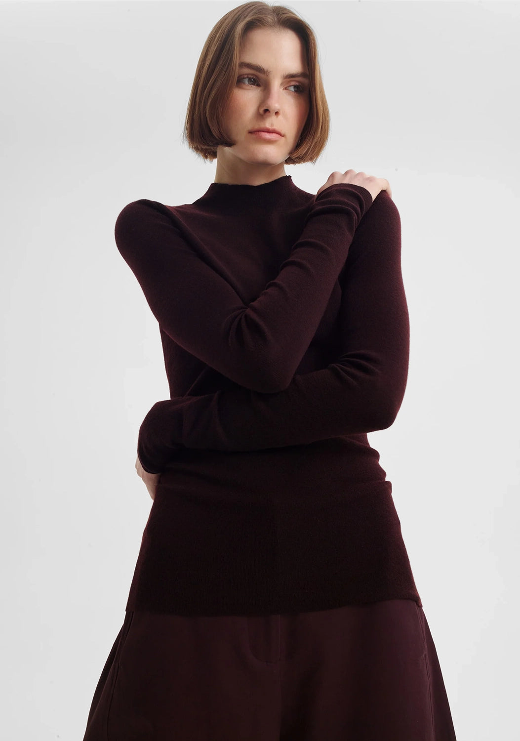 Morrison | Talia L/S Merino Knit Top - Espresso