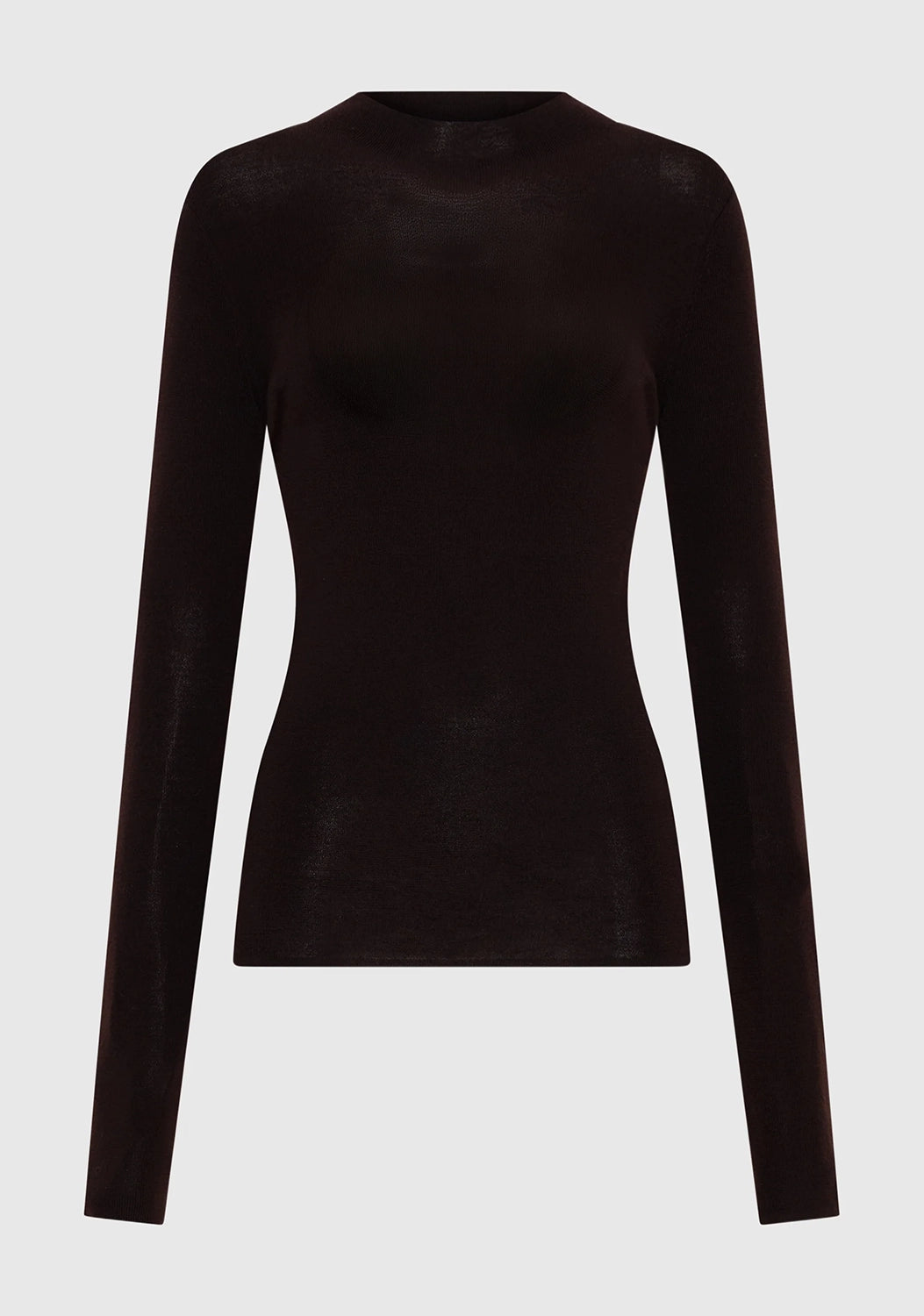 Morrison | Talia L/S Merino Knit Top - Espresso
