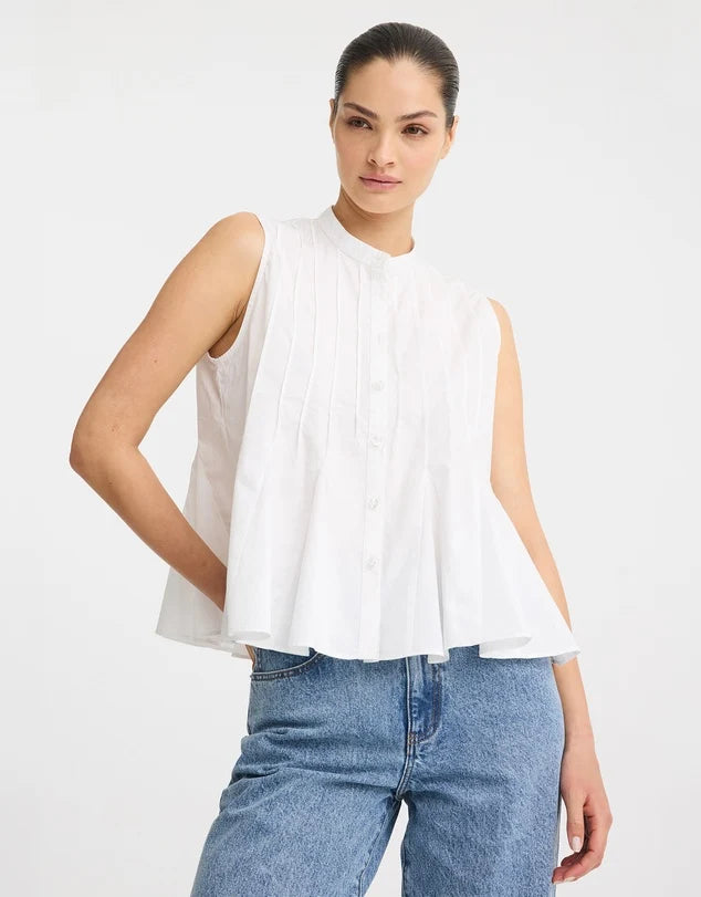 Morrison | Devin Pintuck Shirt - White