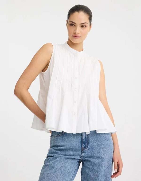 Morrison | Devin Pintuck Shirt - White