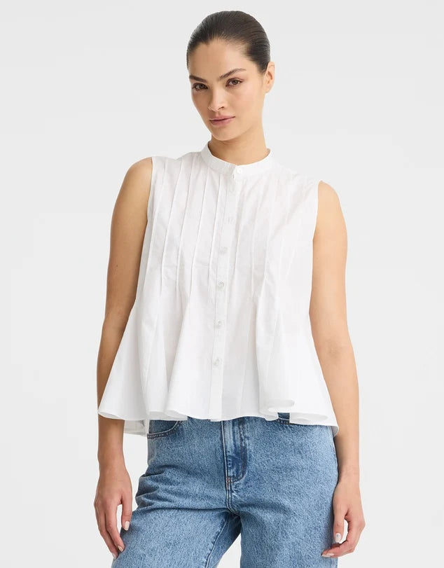 Morrison | Devin Pintuck Shirt - White