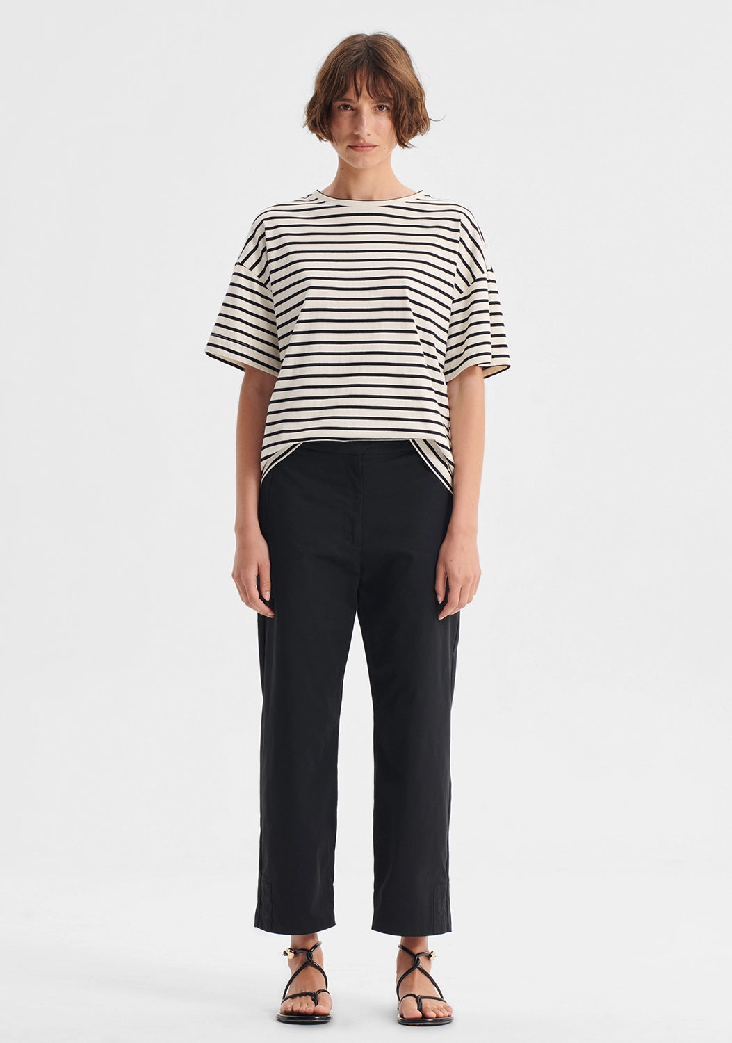 Morrison | Archie Stripe Tee - Black/Cream