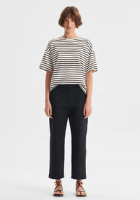 Morrison | Archie Stripe Tee - Black/Cream