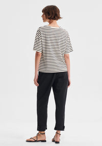 Morrison | Archie Stripe Tee - Black/Cream