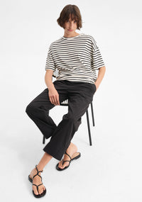 Morrison | Archie Stripe Tee - Black/Cream