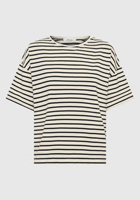Morrison | Archie Stripe Tee - Black/Cream
