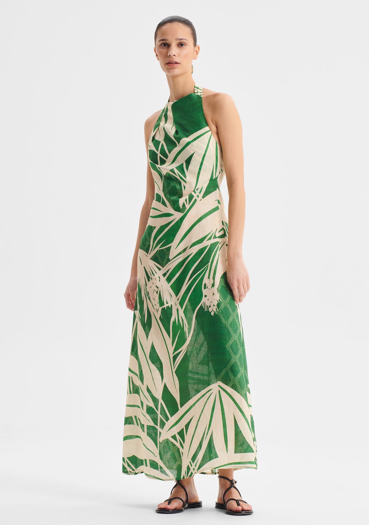 Morrison | Sorrento Linen Halter Dress