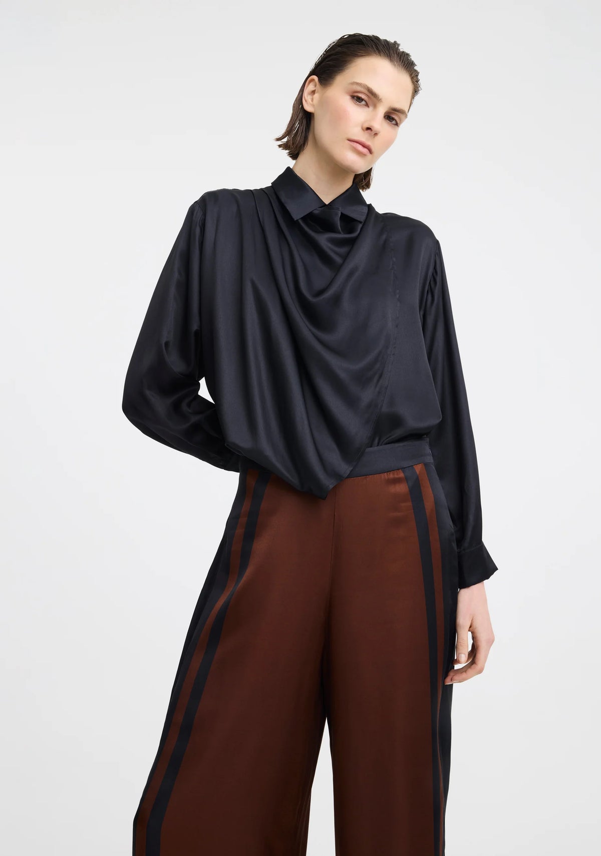 Morrison | Audrina Scarf Shirt - Navy