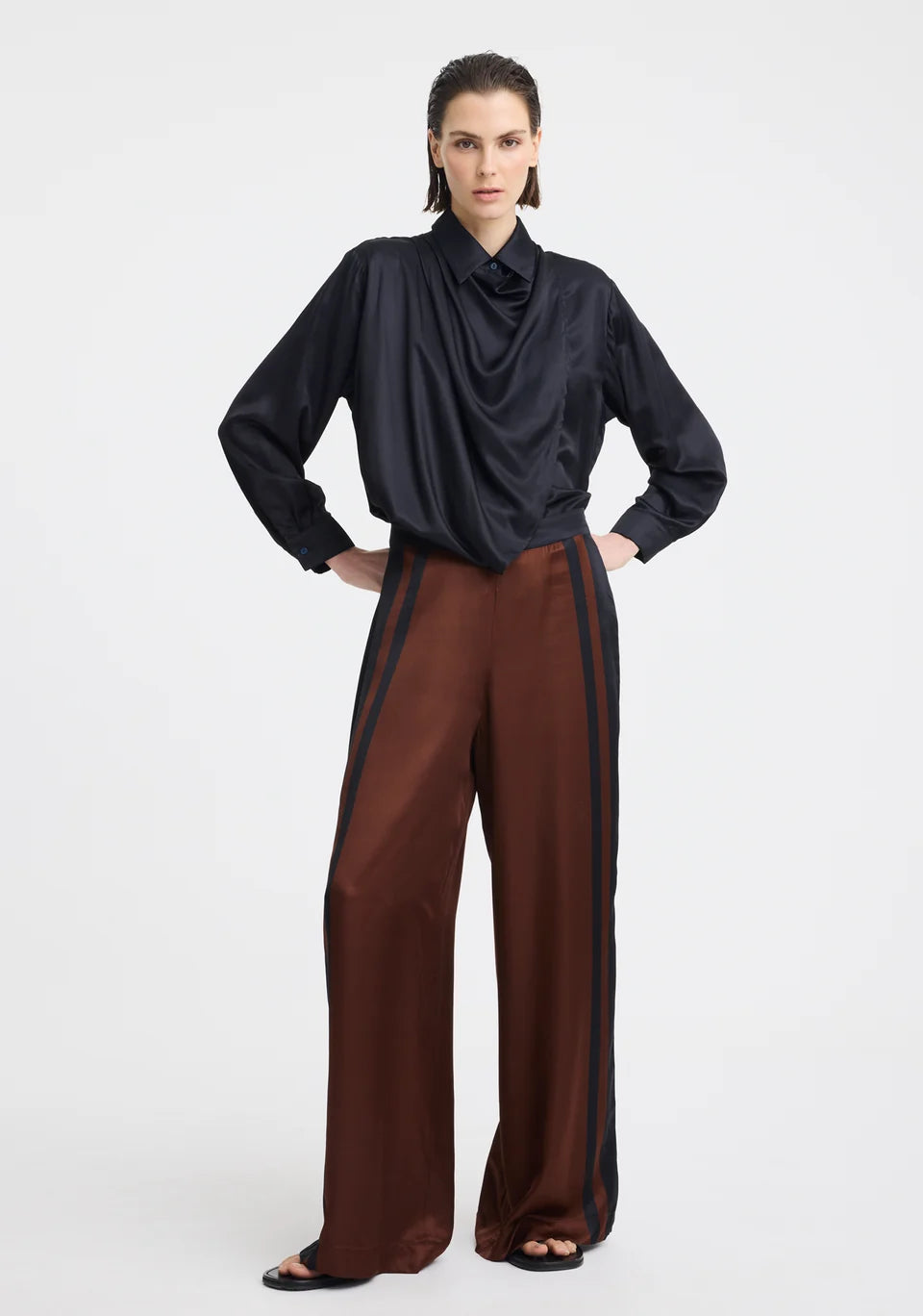 Morrison | Audrina Scarf Shirt - Navy