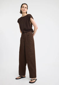 Morrison | Aurora Silk Top - Espresso