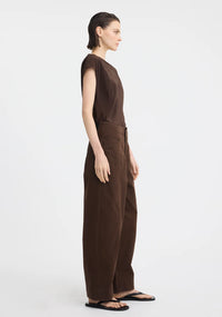 Morrison | Aurora Silk Top - Espresso
