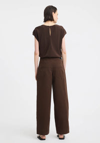 Morrison | Aurora Silk Top - Espresso
