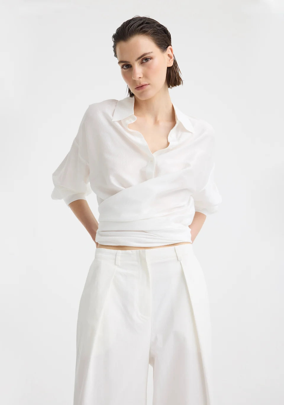 Morrison | Celine Wrap Shirt - White