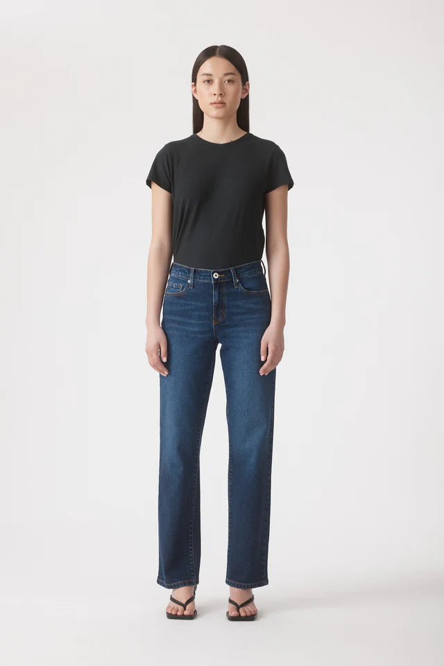 Outland Denim | Elise Mid Straight Jean 31 - Tide