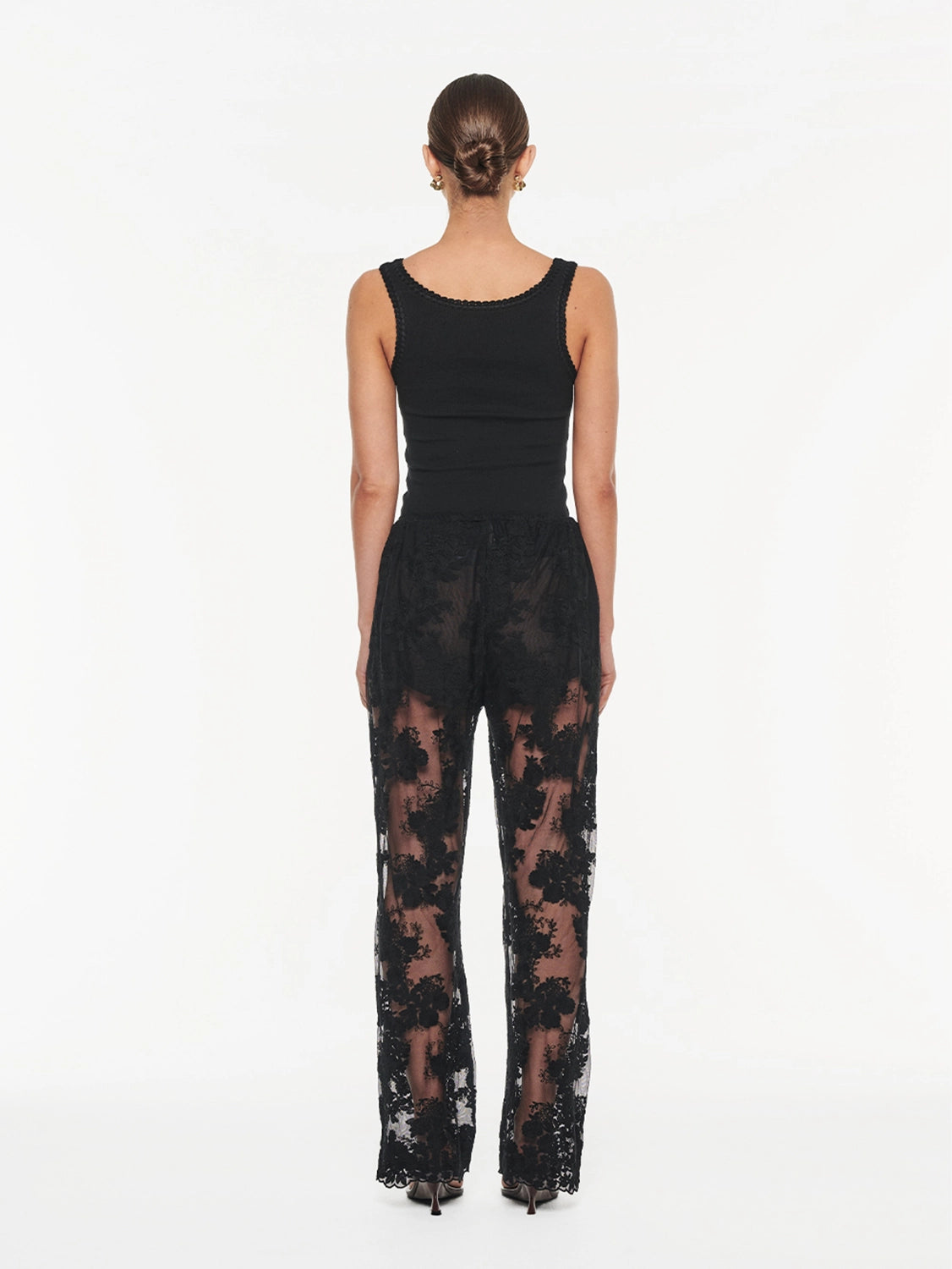 KIVARI | Jaxon Lace Pant - Black Lace