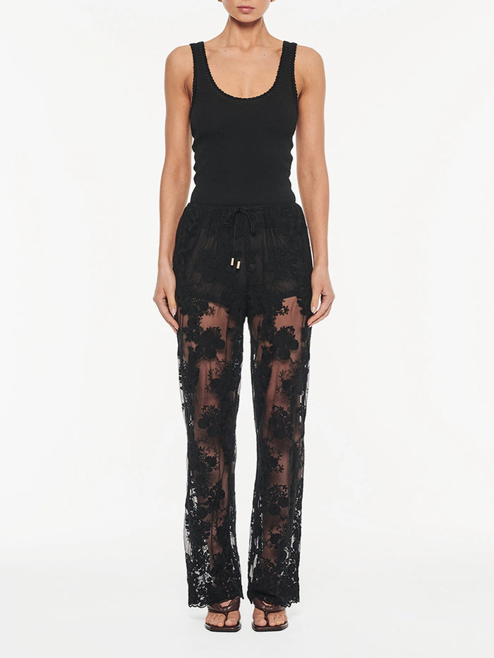 KIVARI | Jaxon Lace Pant - Black Lace
