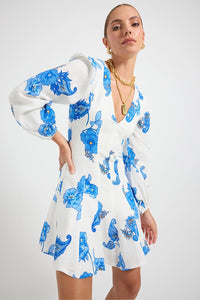 Pasduchas | Artisan Mini Dress - Azure